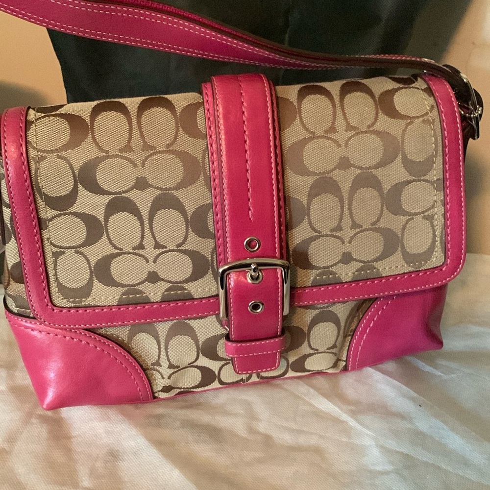 Coach bag with convertible strap
